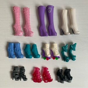 Monster High Doll Shoes Lot of 10 Pairs